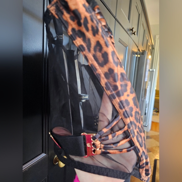 Honey Birdette Marilyn Leopard Print Bustier- 34DD/E - NWT - Picture 3 of 11